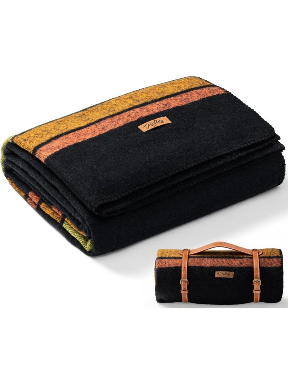 Cozy 100% Wool Blanket 62"x86" - Warm, Thick, Perfect for Camping & Military Use